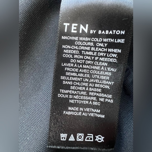 Aritzia Ten by Babaton Passion Faux Wrap Dress Fitted Side Ruched Mini Black - Picture 12 of 15